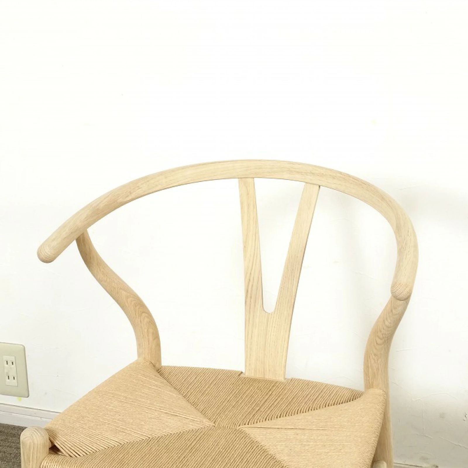 極美品【ヴィンテージ yチェア】オーク ペーパーコード新品 Yチェア（ワイチェア）CH24 オーク ソープ仕上げ ナチュラルペーパー