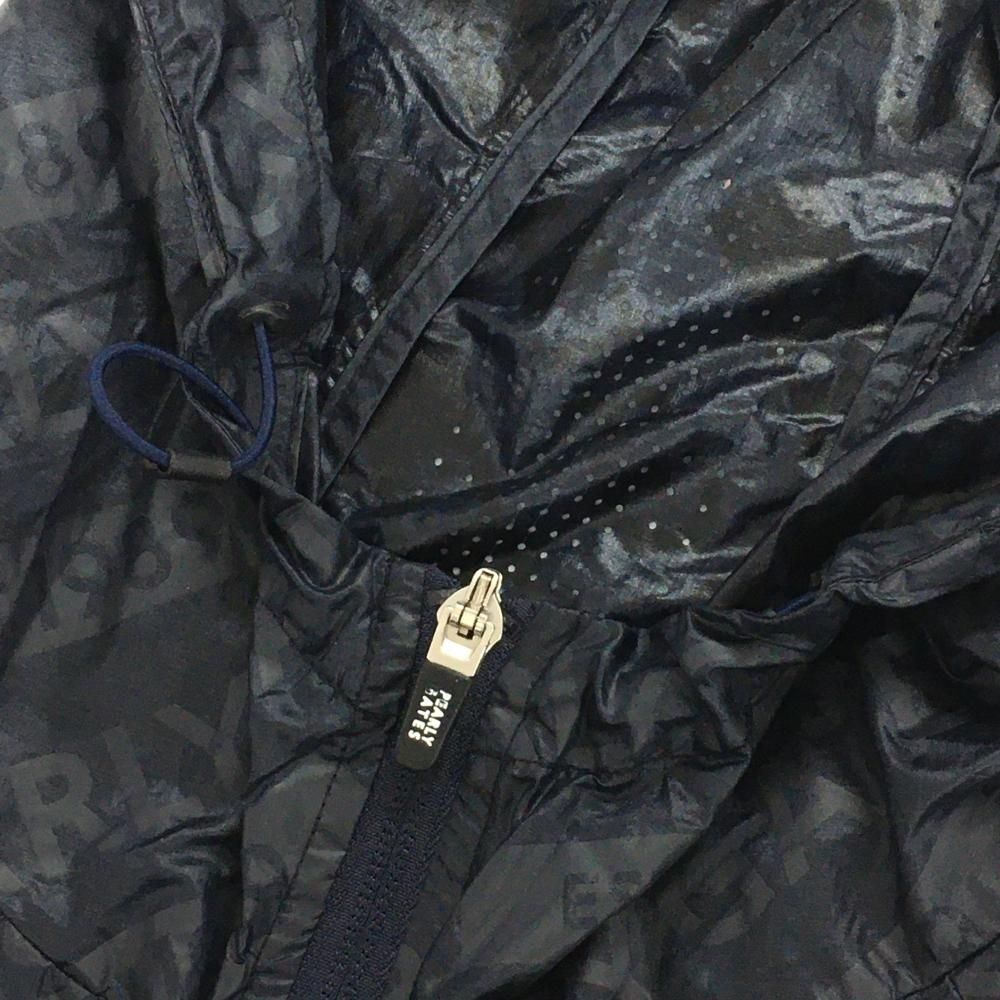 パーリーゲイツ ジップパーカー ネイビー ロゴ総柄 ナイロン