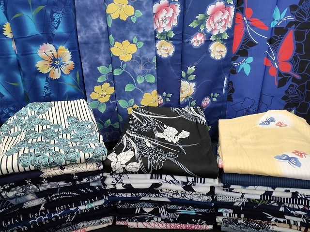 平和屋本店 浴衣 まとめて 45点 蝶 薔薇 花柄 じしら織 など 着用 多数 ♥品あり ppp2838
