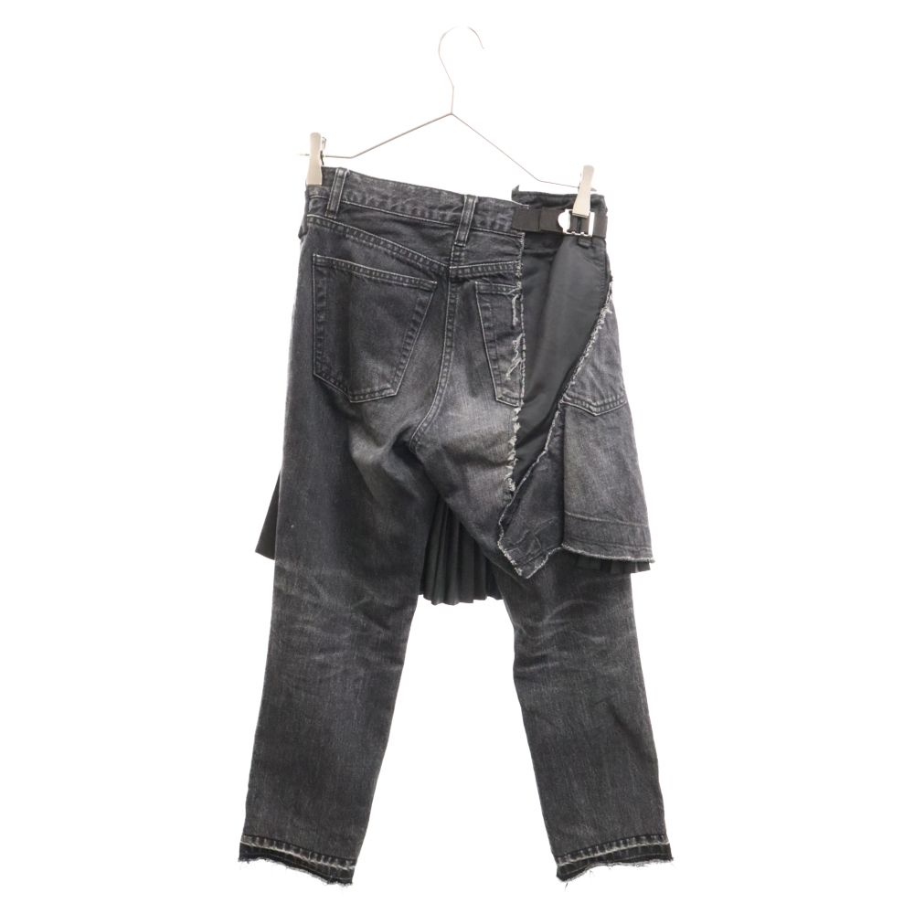 サカイ/sacai ブラックデニム　バンダナドッキングワンピース sacai(サカイ) ドッキングワンピース20-05128 20-05128 ホワイト