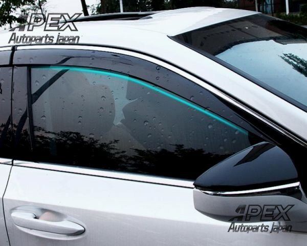 レクサス ES200 260 300h 2018~ ドア サイド ウインドウ バイザー ガーニッシュ 4P|ブラック ABSDL14LYX