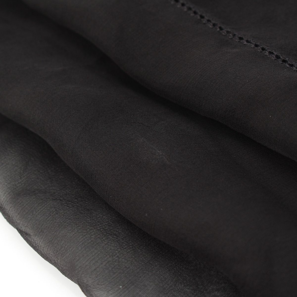 シャネル シルク ココマーク ストール ショール ブラック【中古  