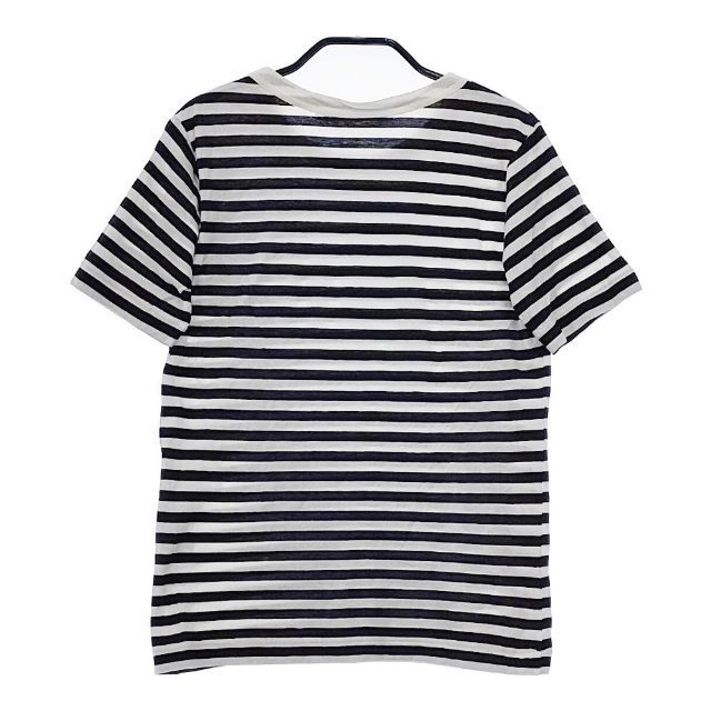 オールドマンズテーラー　ボーダー半袖Tシャツ　ブルー×白 R & D.M.Co- オールドマンズテーラー ボーダー プリント クルー
