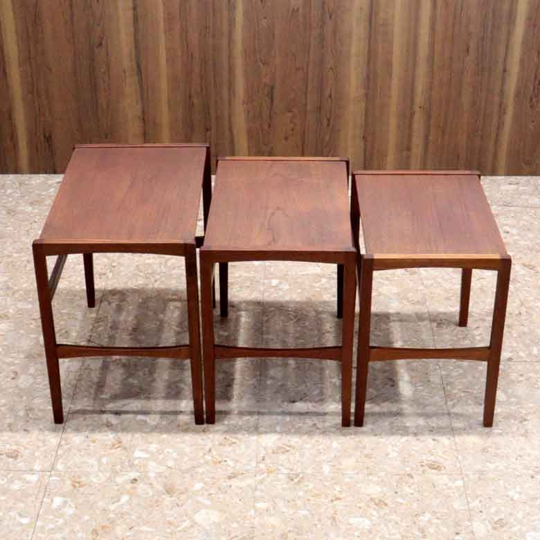 ネストテーブル 3Pセット チーク ヴィンテージ デンマーク ミッドセンチュリー ネストテーブル 3Pセット チーク ヴィンテージ デンマーク ミッド
