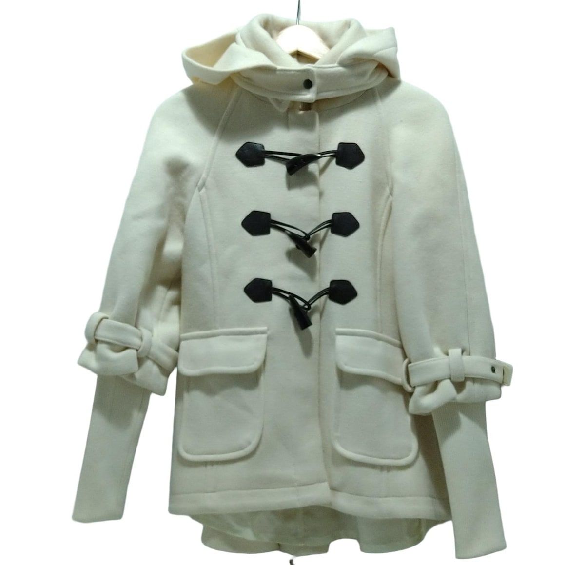 PATRIZIA PEPE パトリツィアペペ ダッフルコート サイズ42 M レディース - アイボリー 長袖 フード取り外し可 冬