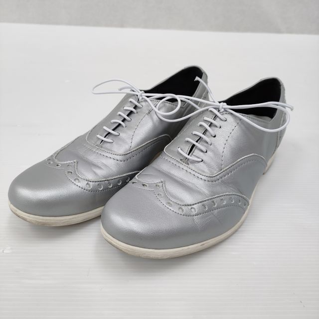 極美品✨chausser ショセ【24.5】トラベルシューズ ホワイト レザー