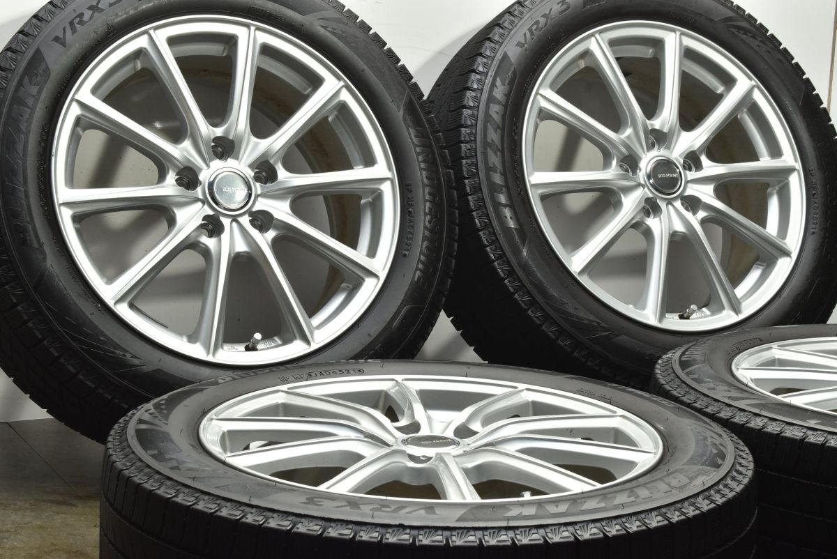 バリ溝 エコフォルム 17in 7J 53 PCD114.3 ブリヂストン ブリザック VRX3 205|55R17 ノア ヴォクシー ステップワゴン スタッドレス