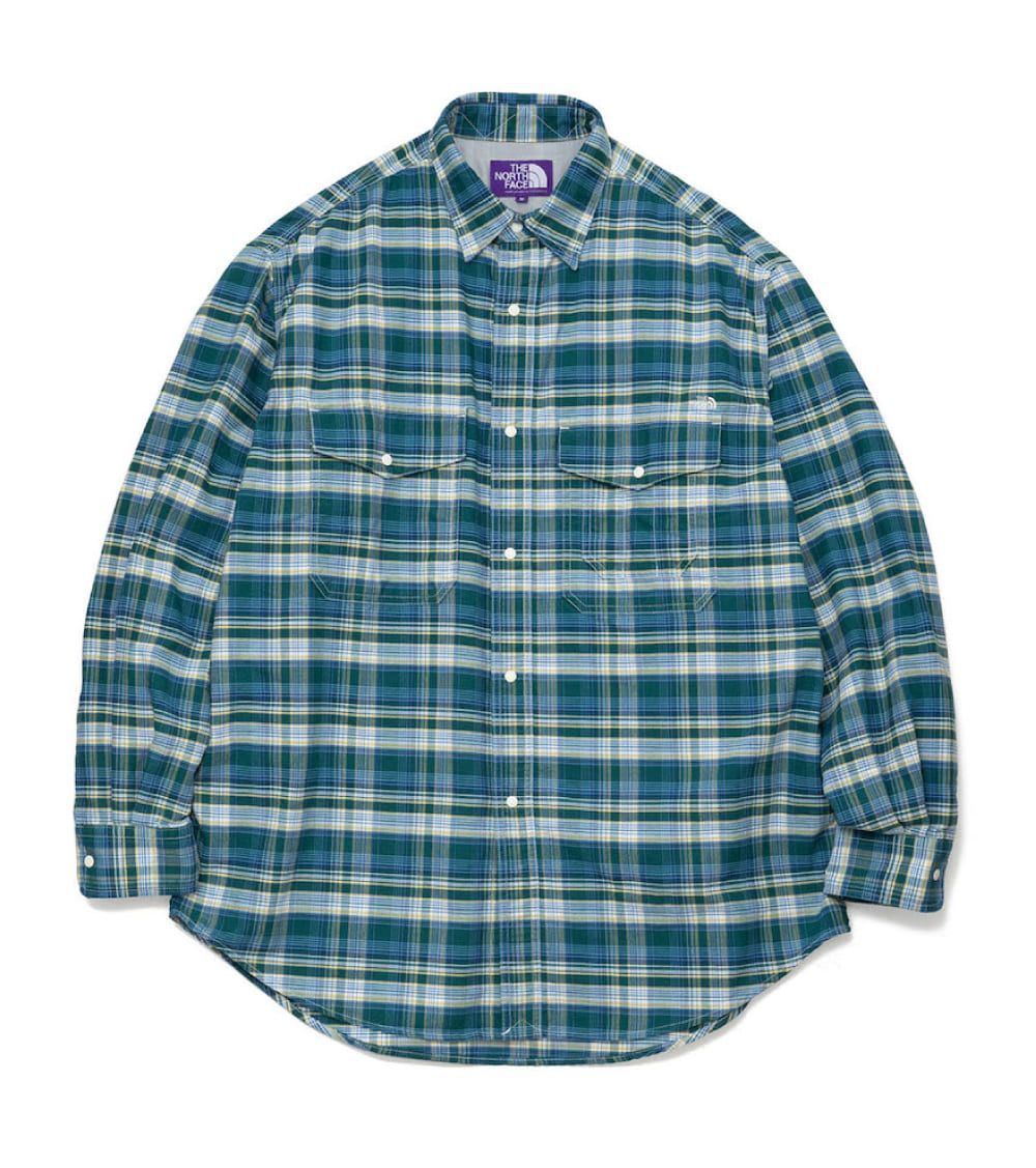 THE NORTH FACE PURPLE LABEL ザ・ノースフェイス パープルレーベル ビッグワークシャツ Madras OX Big Work Shirt M13