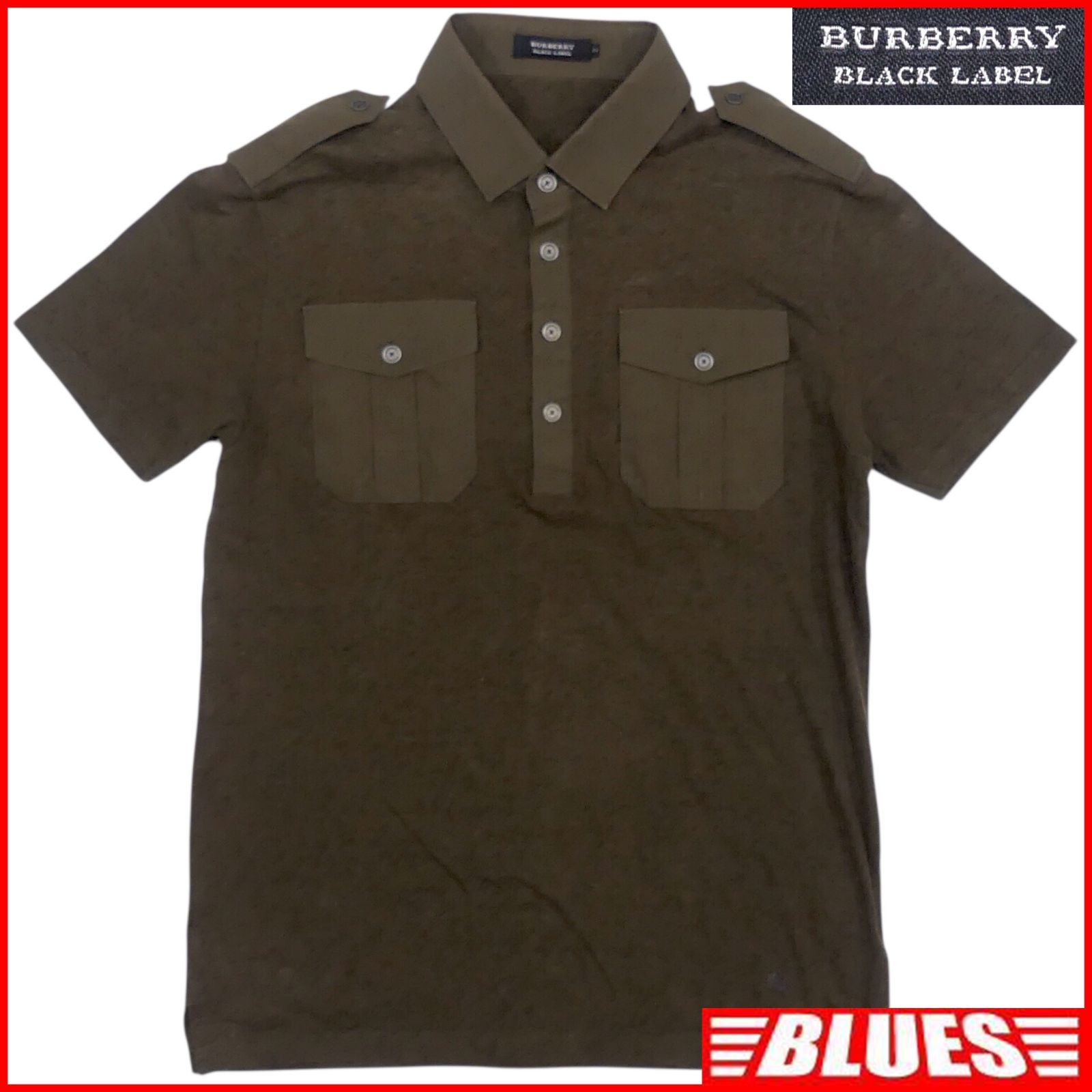 BurberryBlack labelメンズポロシャツ M BURBERRY BLACK LABEL 廃盤