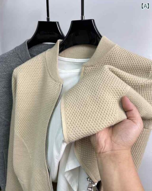 L 秋冬 コーデ メンズ 用 服 シンプル ファッション オシャレ 大人 かっこいい 大きいサイズ ストリート 紳士服 カーディガン セーター 無地 シンプル ジャケット スリム リネン ジッパー