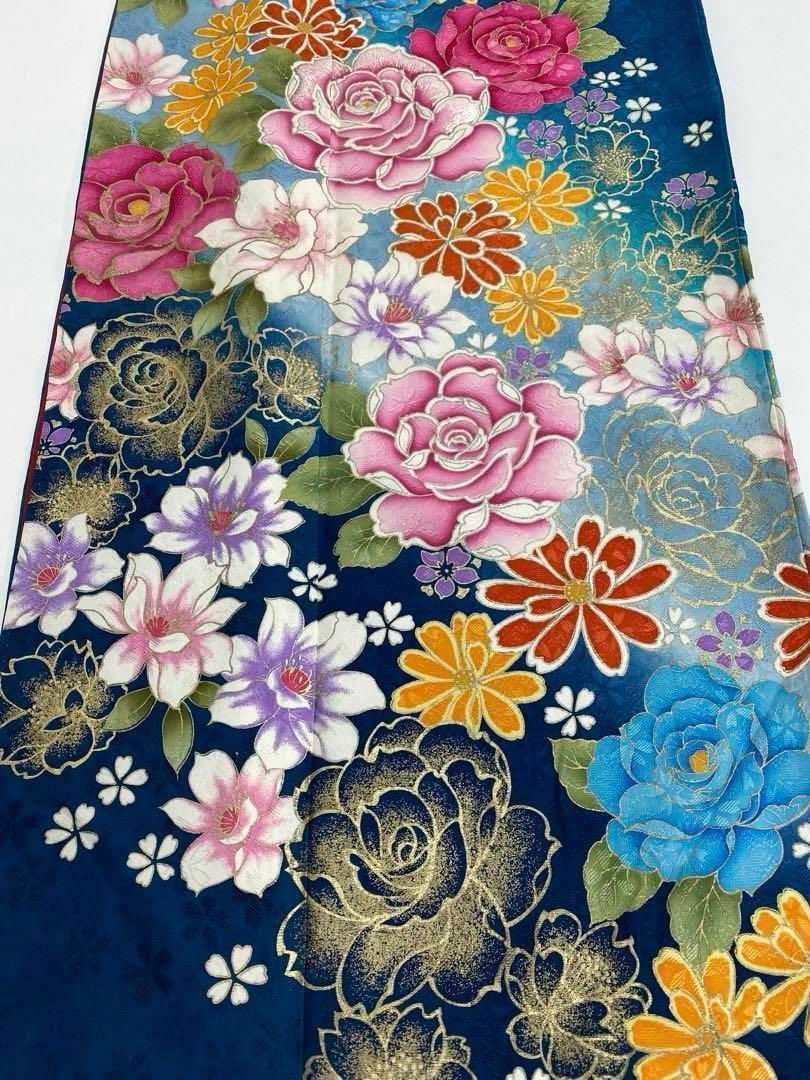 振袖 豪華 金彩ラメ刺繍 紋意匠 身丈163cm 撥水加工済 - メルカリ
