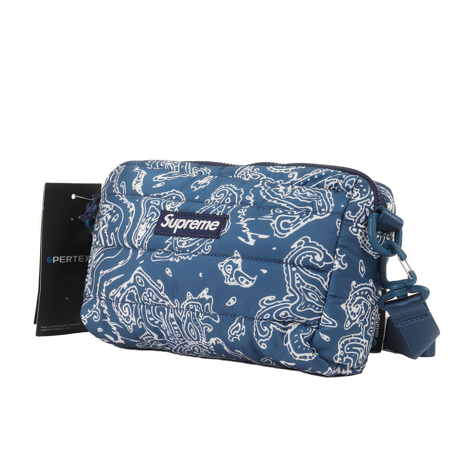 Supreme ブラック ペイズリー柄　ショルダーバッグ Supreme Puffer Side Bag ペイズリー ショルダーバッグ - メルカリ