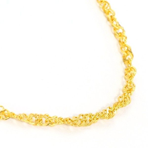格安即決 ネックレス K24YG NECKLACE メルカリ - 約41.5cm 総重量約4.6g イエローゴールド