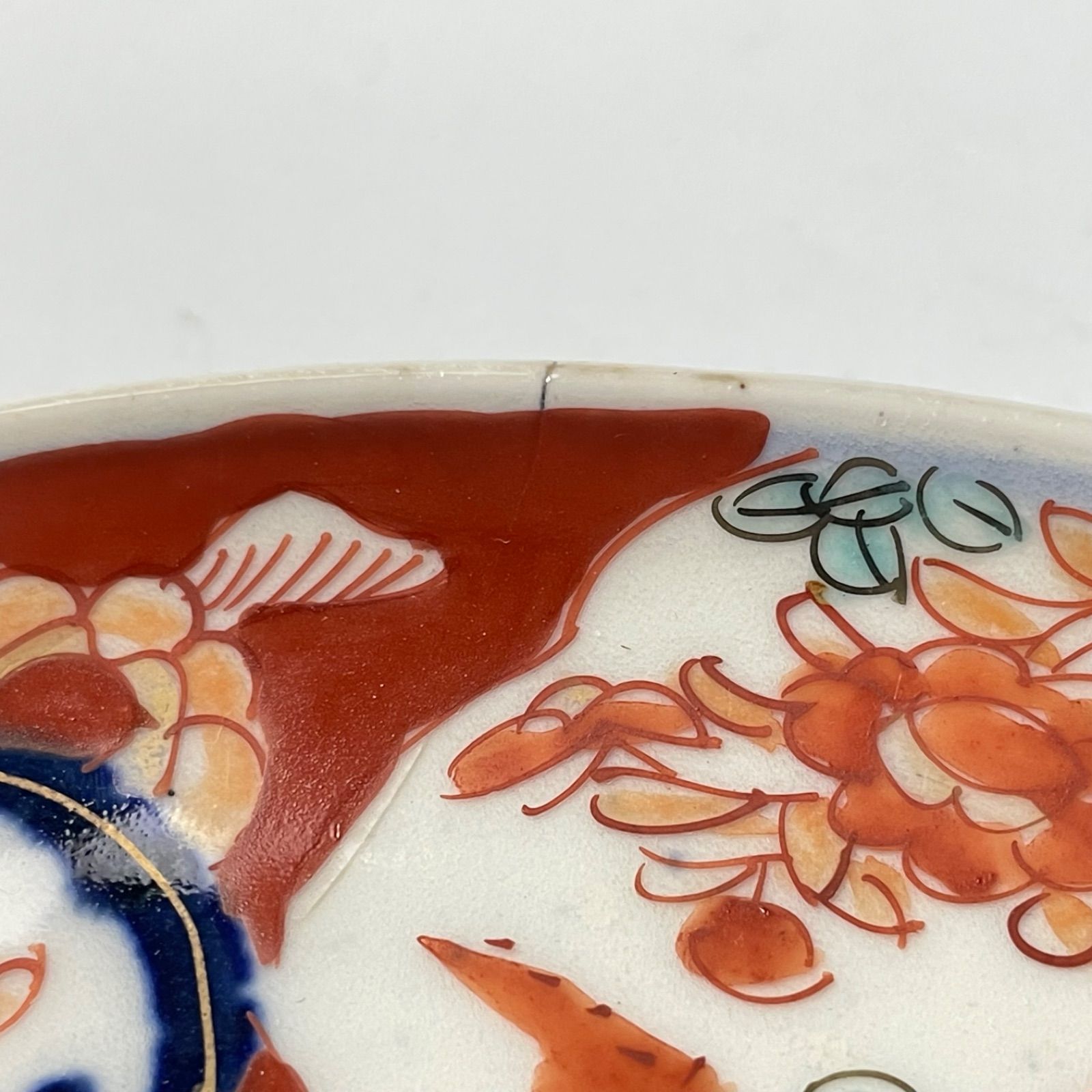 652 色絵 印判 古伊万里 伊万里焼 骨董 アンティーク 7寸皿 2枚 652 色絵 印判 古伊万里 伊万里焼 骨董 アンティーク 7寸皿 2枚