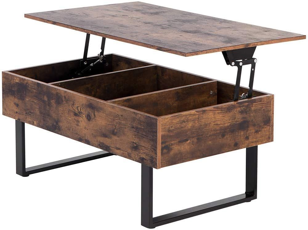 収納型 幅100 昇降センターテーブル 大 収納付きテーブル 小さめ ローテーブル ブラウン テーブル オーエスジェイ OSJ 一人暮らし