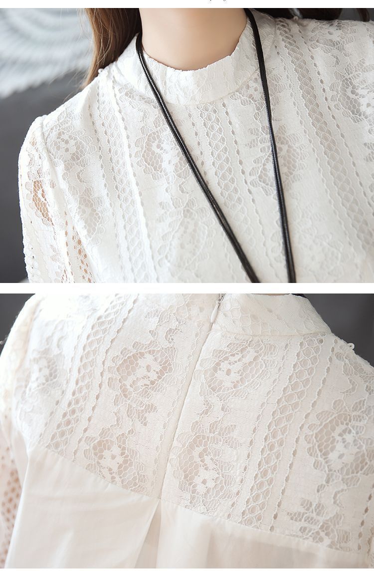 チュニック ワンピース レディース 白シャツ 刺繍 レース ロング