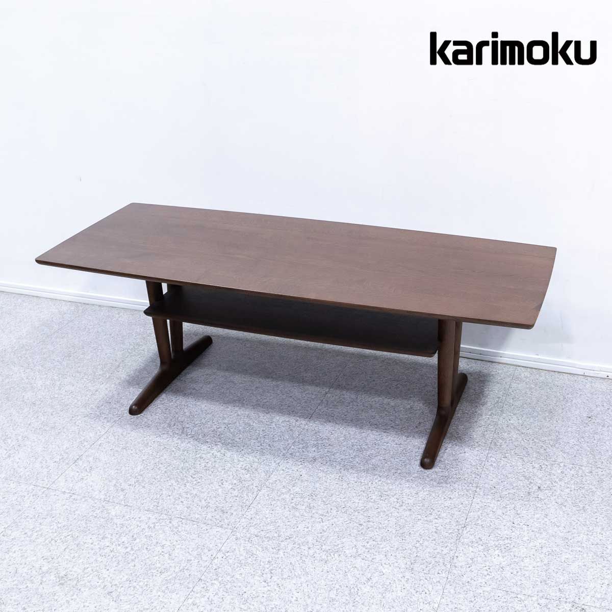 【中古品】karimoku カリモク家具 TU4460 センター コーヒー テーブル オーク材 カリモク スタンダードモダン シリーズ 定価13万