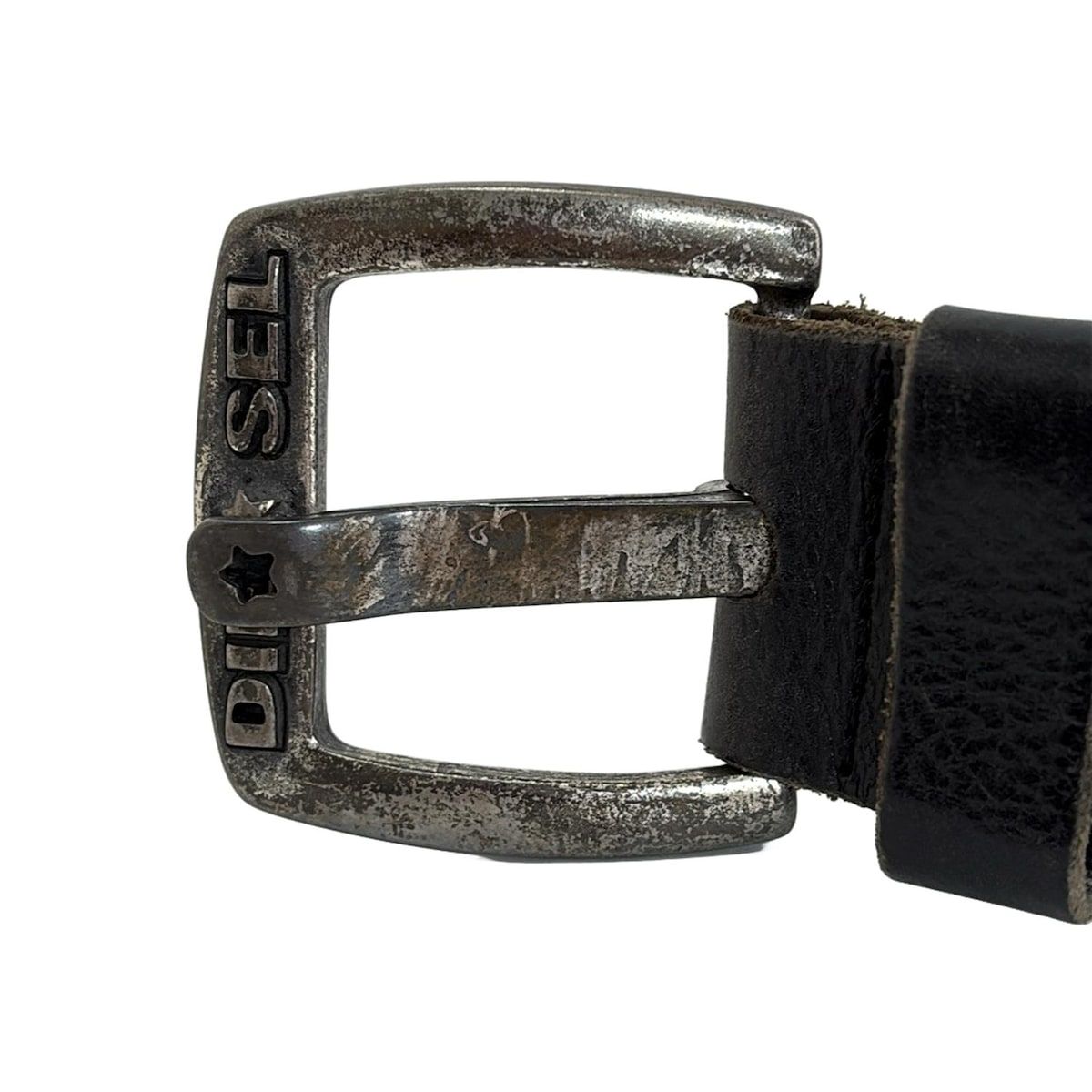 DIESEL レザー ベルト EU 85 / US 32 DIESEL(ディーゼル) ベルト 85 - 黒 レザー - メルカリ