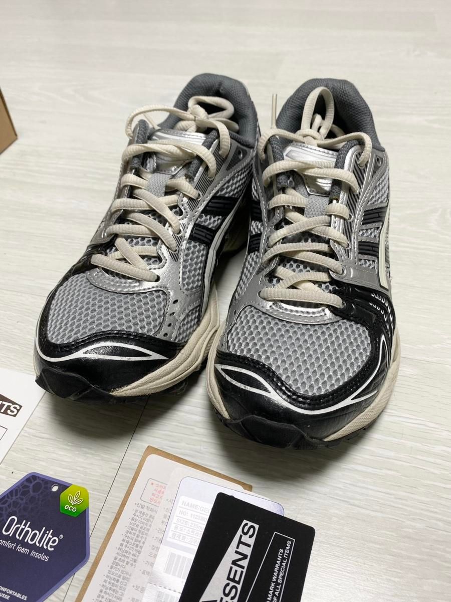 【雷市場（ポンジャン）商品韓国直送】235 Asics(アシックス) ゲル カヤノ 14 黒 グレイシア グレー
