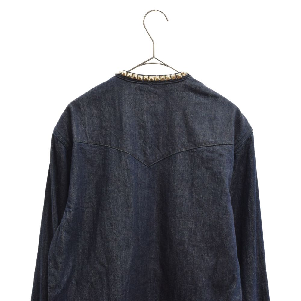 KAPITAL (キャピタル) スタッズカラー デニム長袖シャツ K2109LS046