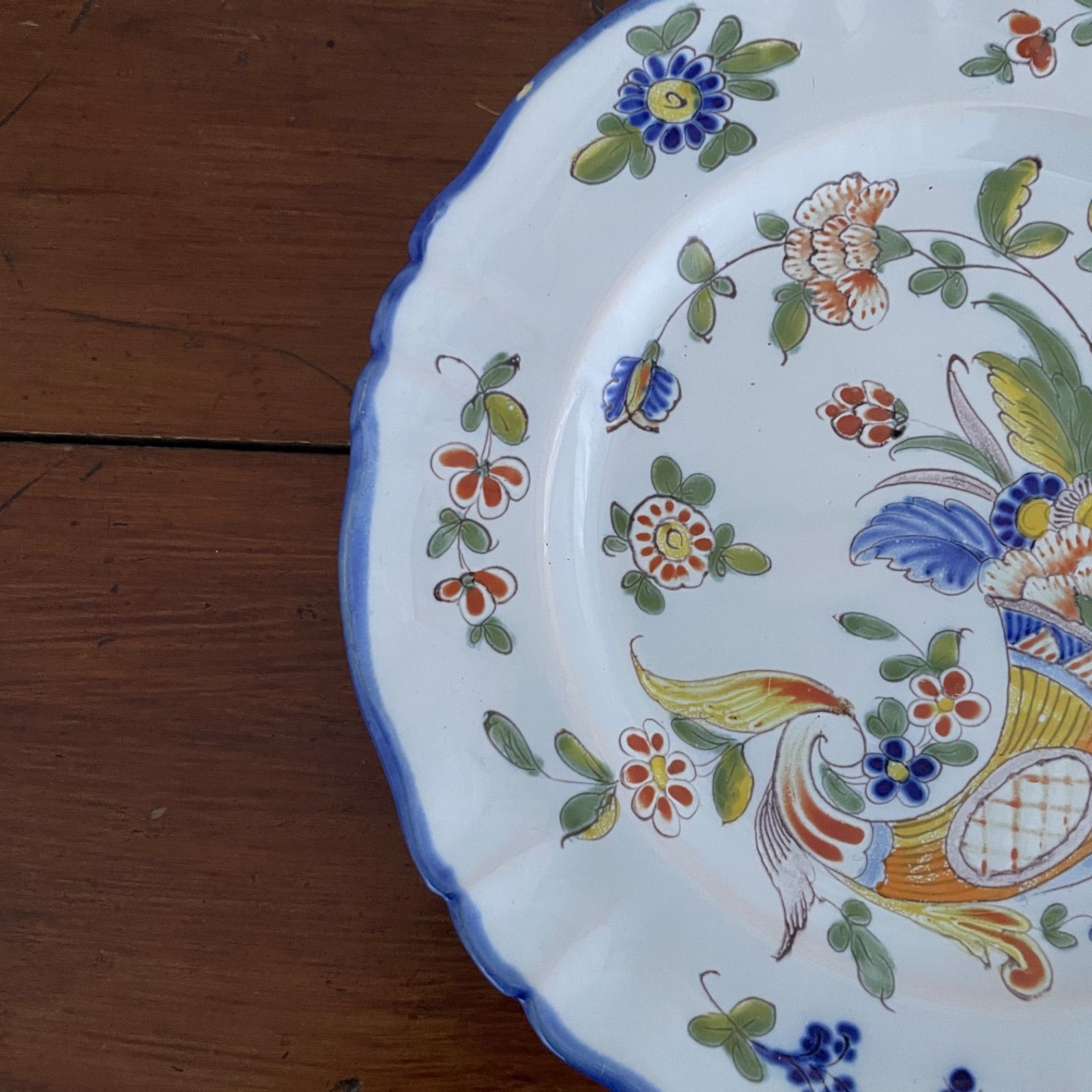 フランスアンティーク／サンクレモン窯　プレート4枚 フランスアンティーク／サンクレモン窯 プレート4枚 フランス