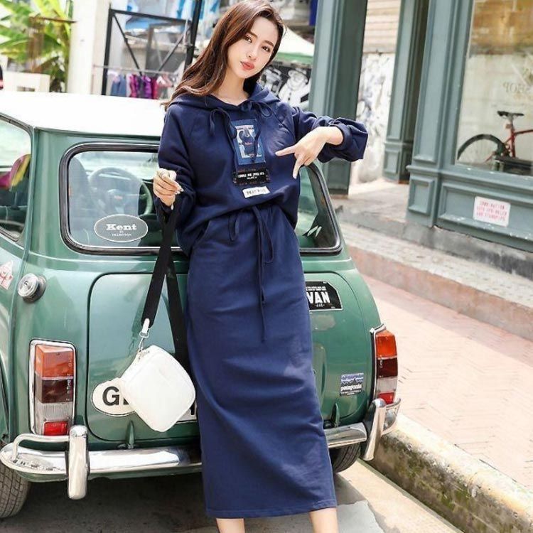 スカート パーカー セットアップ レディース スウエット パーカー 長袖