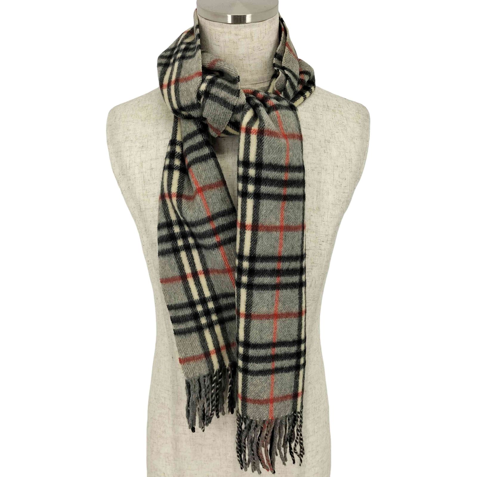 Burberrysバーバリーズカシミヤ100% マフラーノバチェック英国製古着
