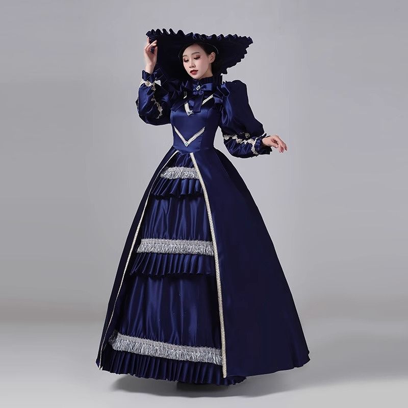 ヨーロッパ中世 宮廷ドレス 英国風レトロイブニングドレス