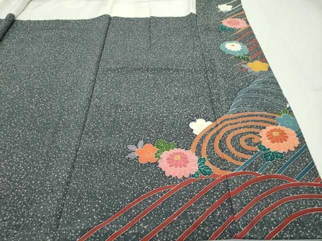 平和屋本店■極上　京加賀友禅　松本健一　振袖　鴛鴦　たたき染め　逸品　CZAA1448s5 平和屋本店□極上 京加賀友禅 松本健一 振袖 鴛鴦 たたき染め 逸品