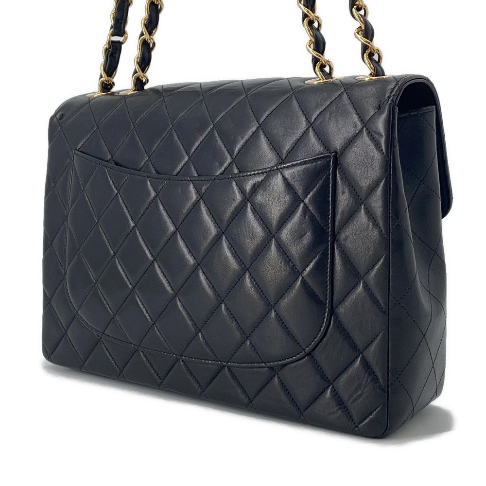 シャネル チェーンショルダーバッグ マトラッセ30 ココマーク ラムスキン A04412 CHANEL バッグ デカマト 黒