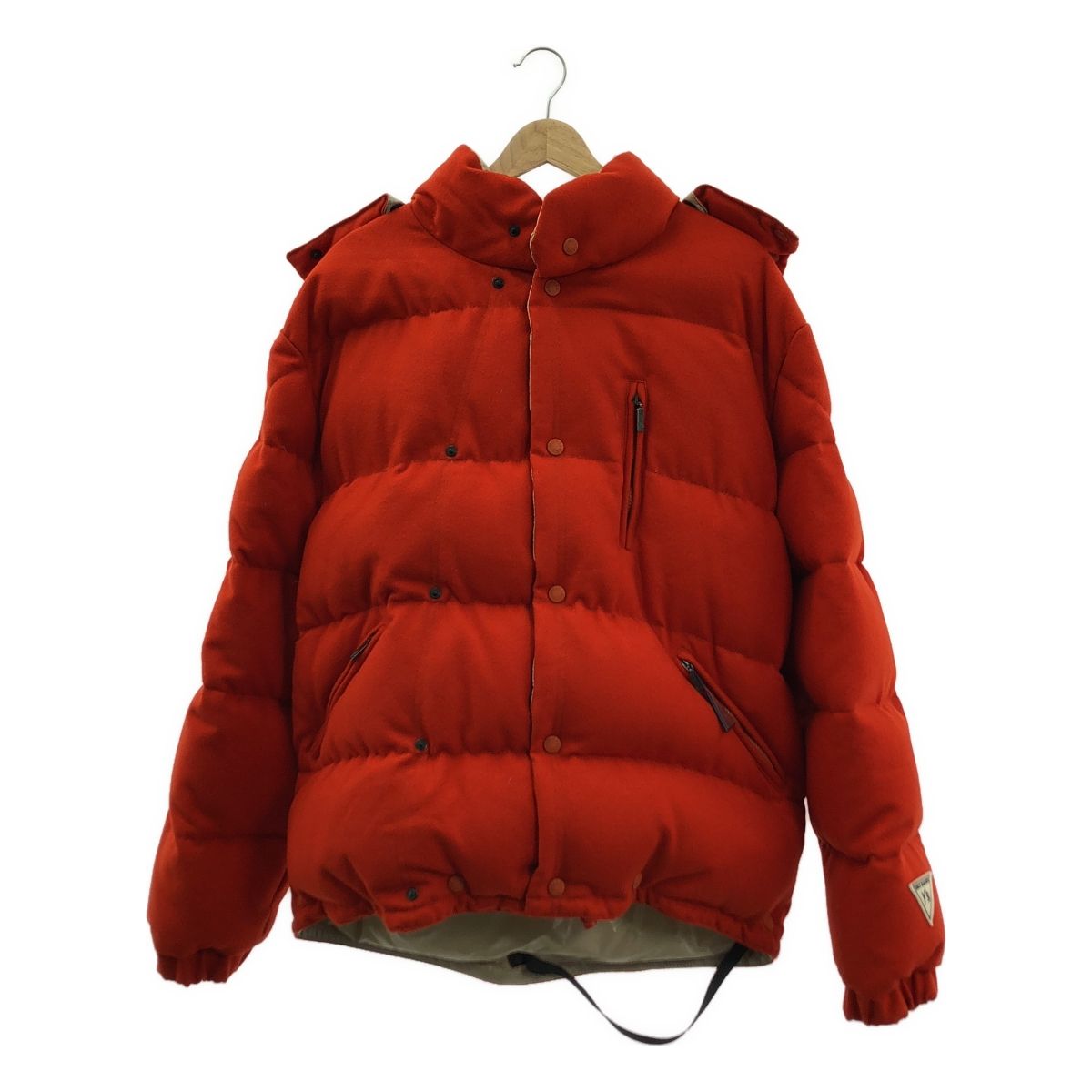 【美品】  Y's / ワイズヨウジヤマモト | 1999AW | ×MONCLER / モンクレール ウール フーデッド ダウン ジャケット | 2 | オレンジ | レディース 美品】 Y's / ワイズヨウジヤマモト | 1999AW | ×MONCLER