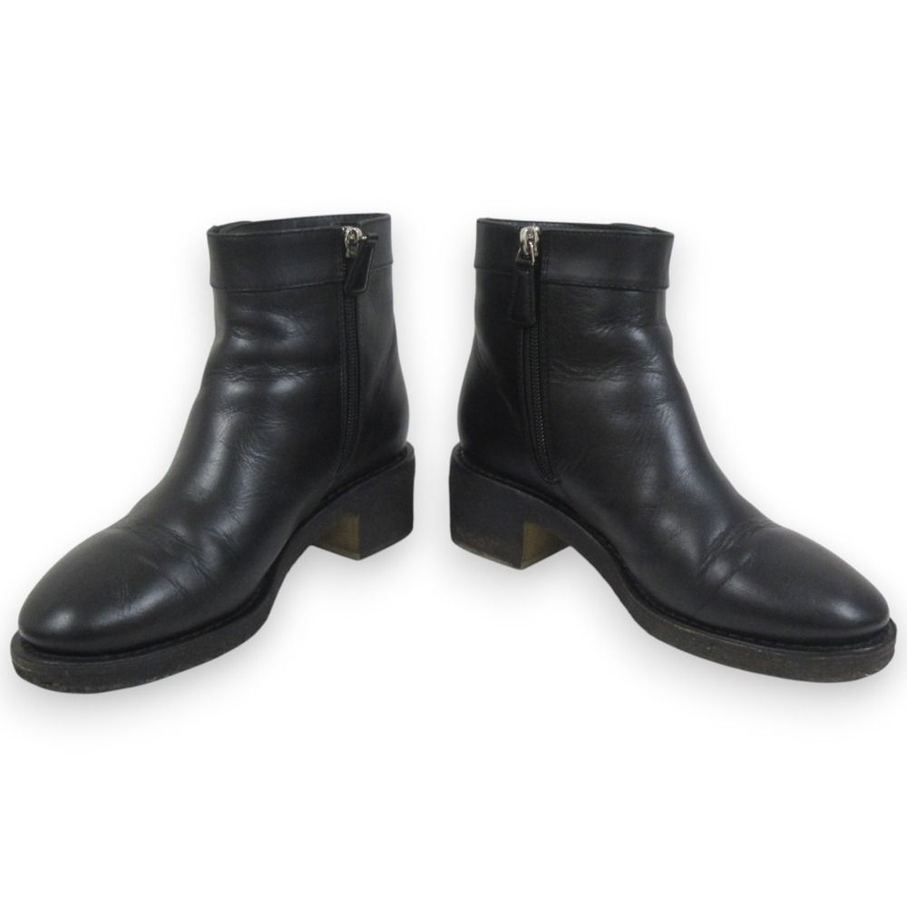 美品 CHANEL シャネル ココマーク ターンロック レザー ショートブーツ