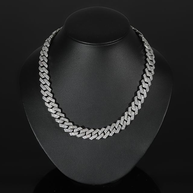 マイアミキューバンチェーン ネックレス x 15mm 【45cm 