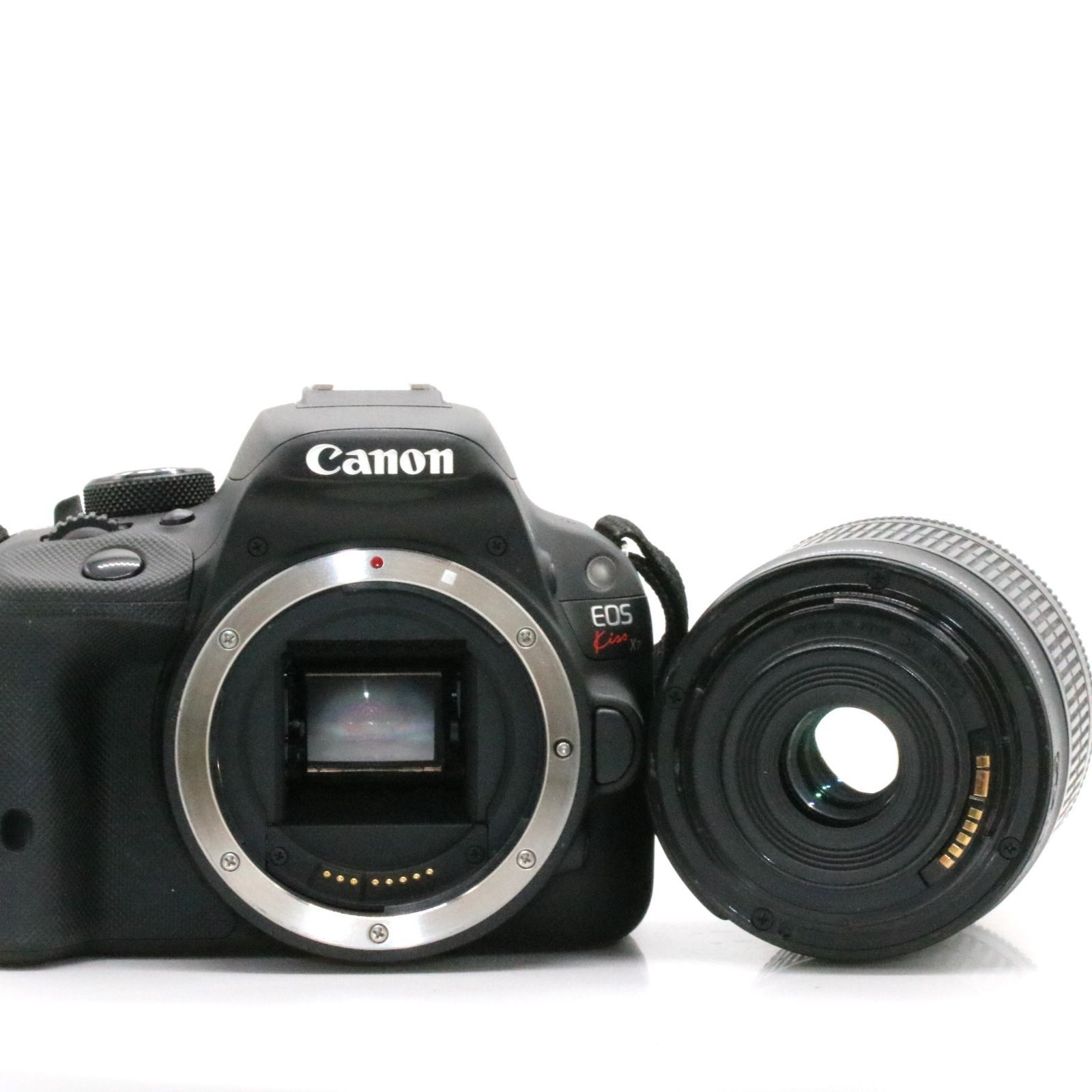 並品 Canon デジタル一眼レフカメラ EOS Kiss X7 レンズキット EF-S18-55mm F3.5-5.6 IS STM付属  KISSX7-1855ISSTMLK