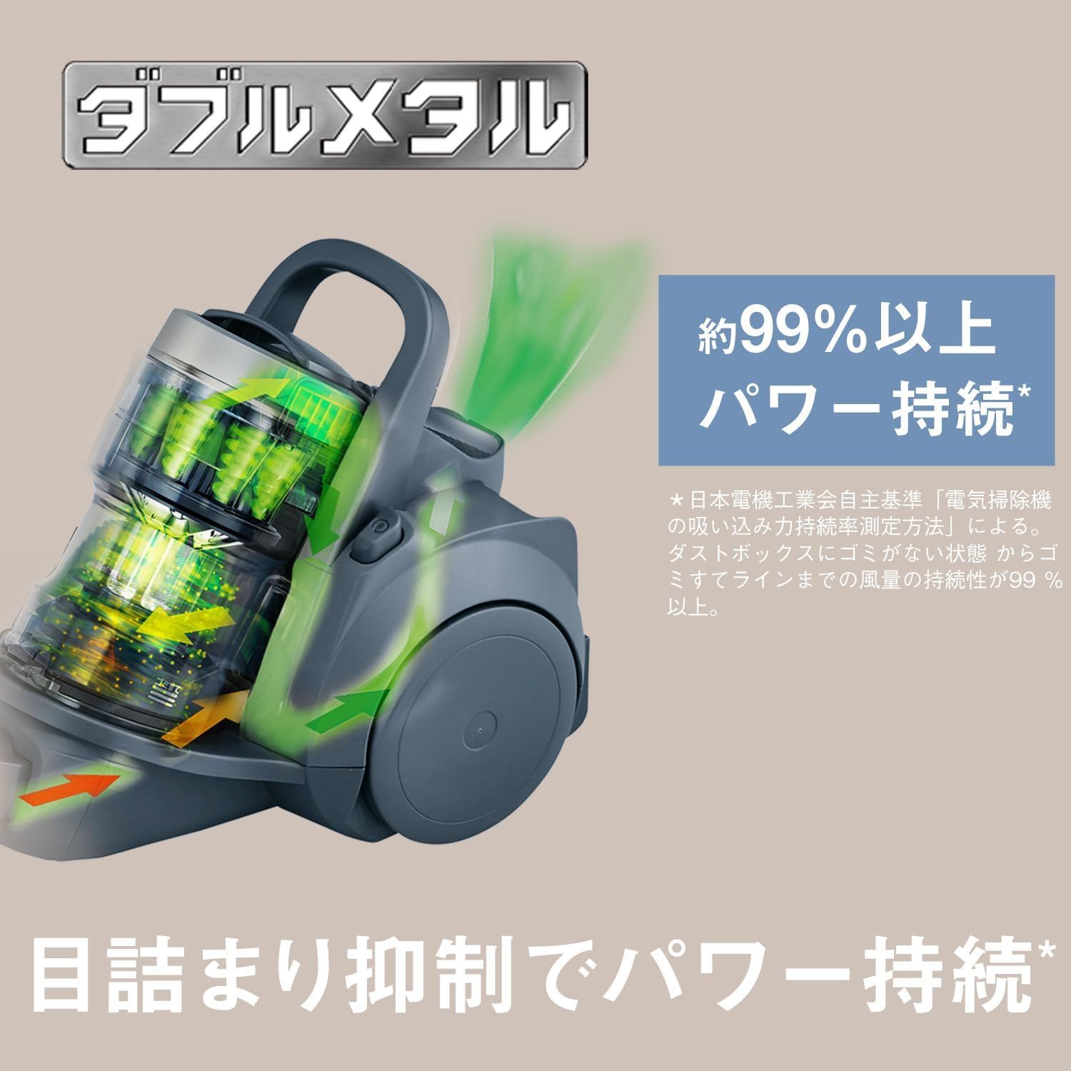 パナソニック 掃除機 サイクロン 軽量 からまないブラシ 抗菌