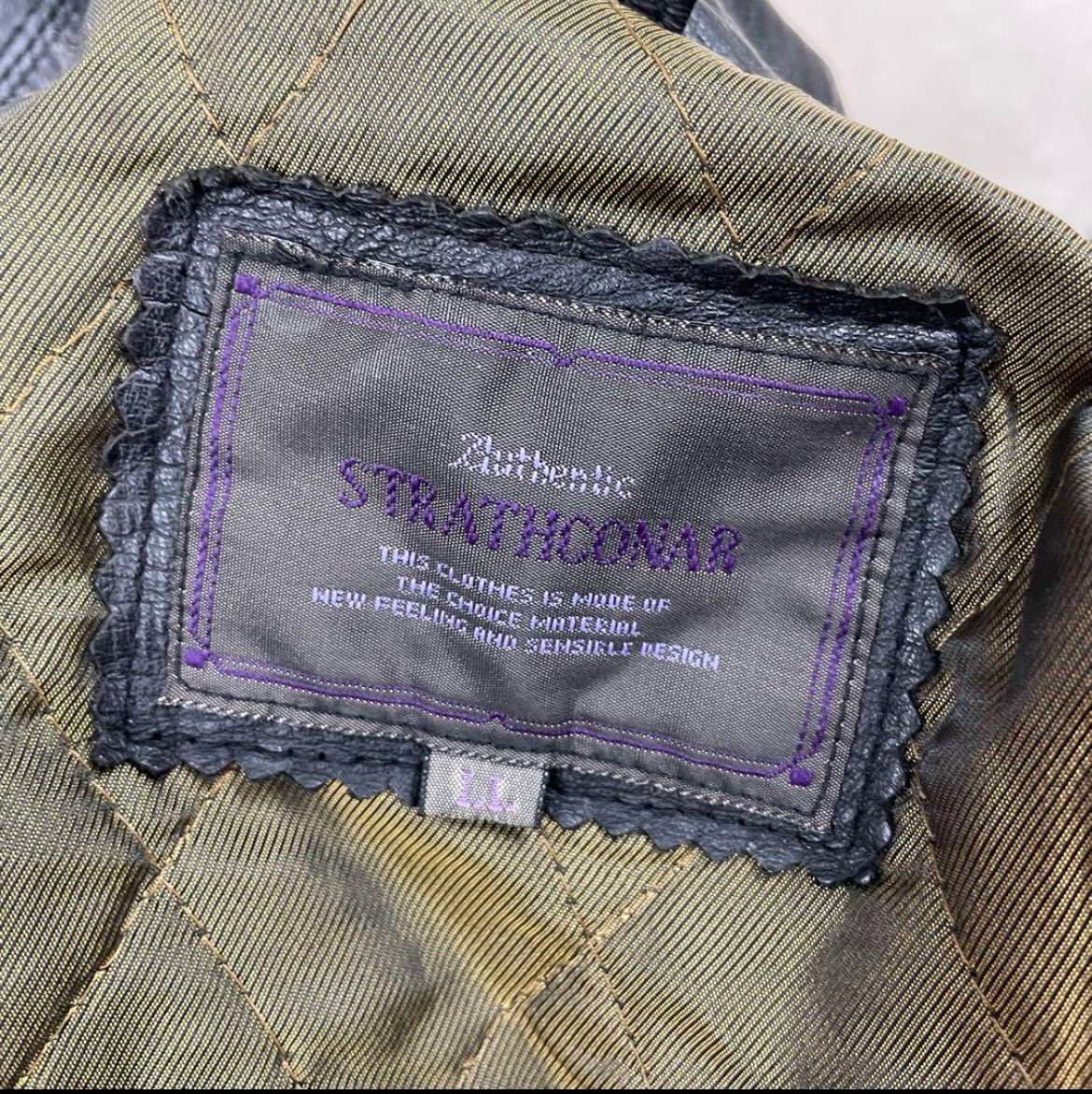 美品 STRATHCONAR カウレザージャケット キルティング XL 美品 STRATHCONAR カウレザージャケット キルティング XL