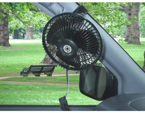 小型扇風機 cretom ( クレトム ) 車内扇風機 カーファン 12V専用 ブラック GA-74