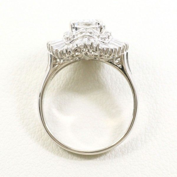 PT900 リング ring 指輪 14号 ダイヤ 1.058 VVS2 1.22 鑑定書 総重量約