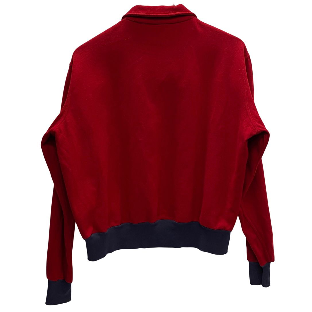 ヴィンテージ 40 s BRENT ウール プルオーバー ポロシャツ スウェット レッド Lサイズ 201MT-4576 VB