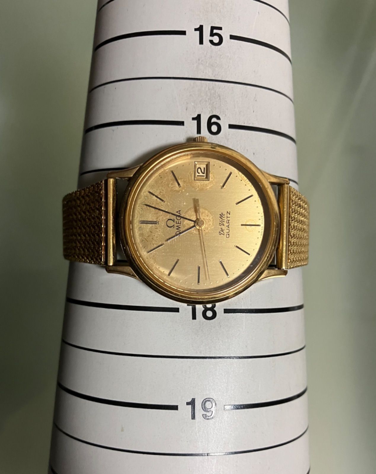 オメガ デヴィル 腕時計 スクエア メンズ クオーツ ビンテージ 不動