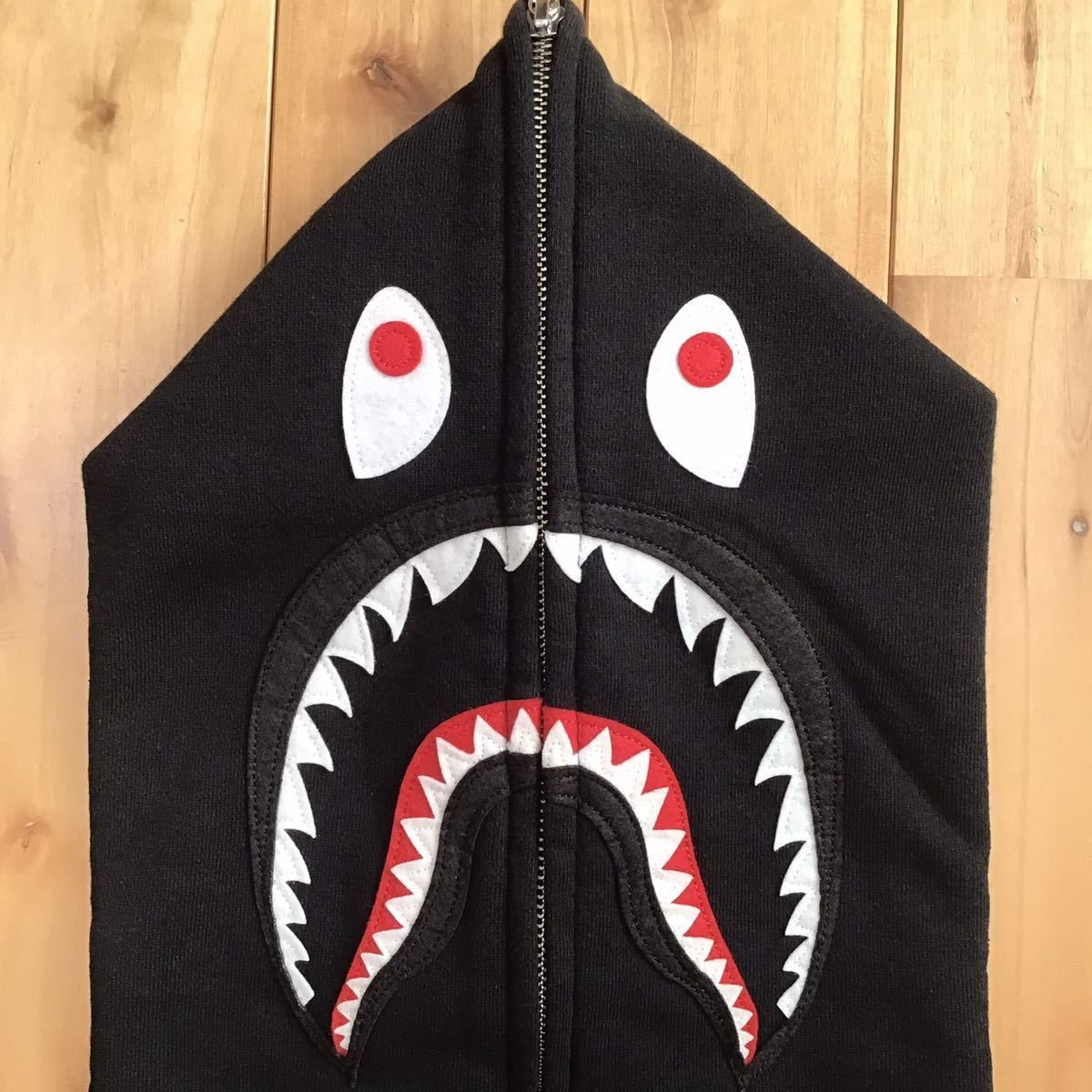 シャーク パーカー レディース Sサイズ ブラック a bathing ape BAPE