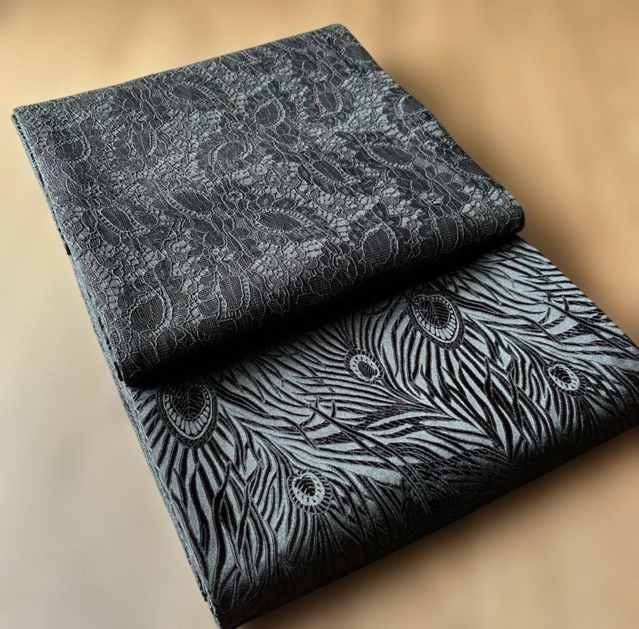 希少品♪リバーシブル袋帯 レース&ジャガード／A 新商品♪仕立品 リバーシブル袋帯 レース&ジャガード／A