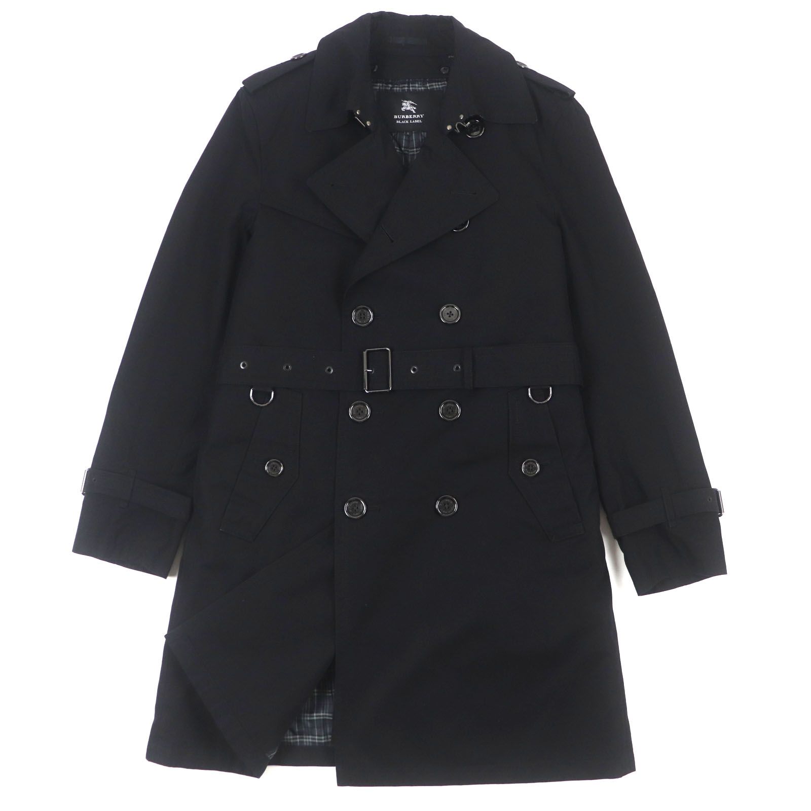 ☆美品☆BURBERRY BLACK LABEL チェック トレンチコート L 希少