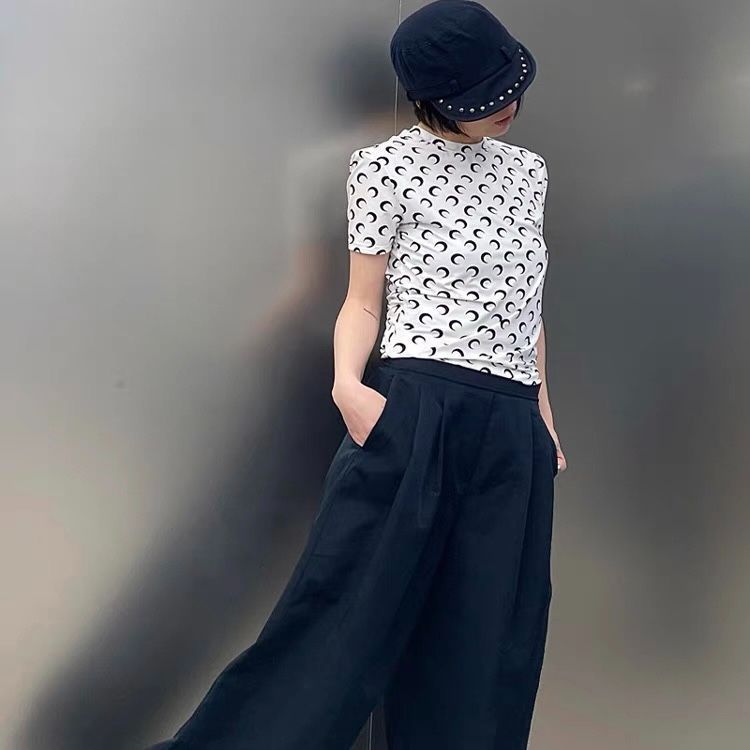 未使用】Marine Serre マリーンセル 月柄 Tシャツ レディース