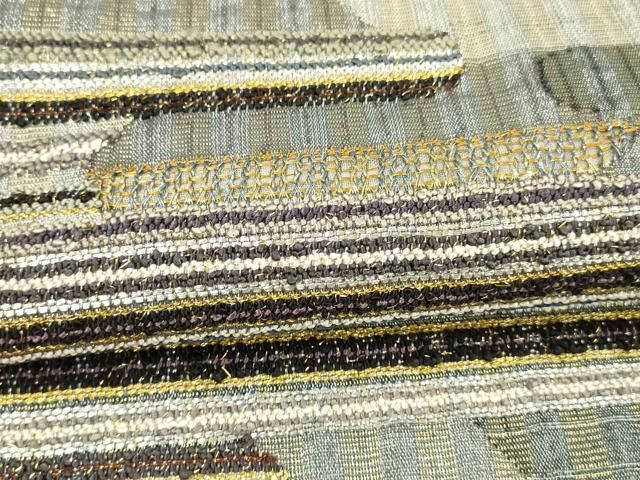 平和屋着物●太鼓柄袋帯　作家物　抽象文様　金銀糸　正絹　逸品　DAAW4264cm 平和屋着物○太鼓柄袋帯 作家物 抽象文様 金銀糸 正絹 逸品 DAAW4264cm