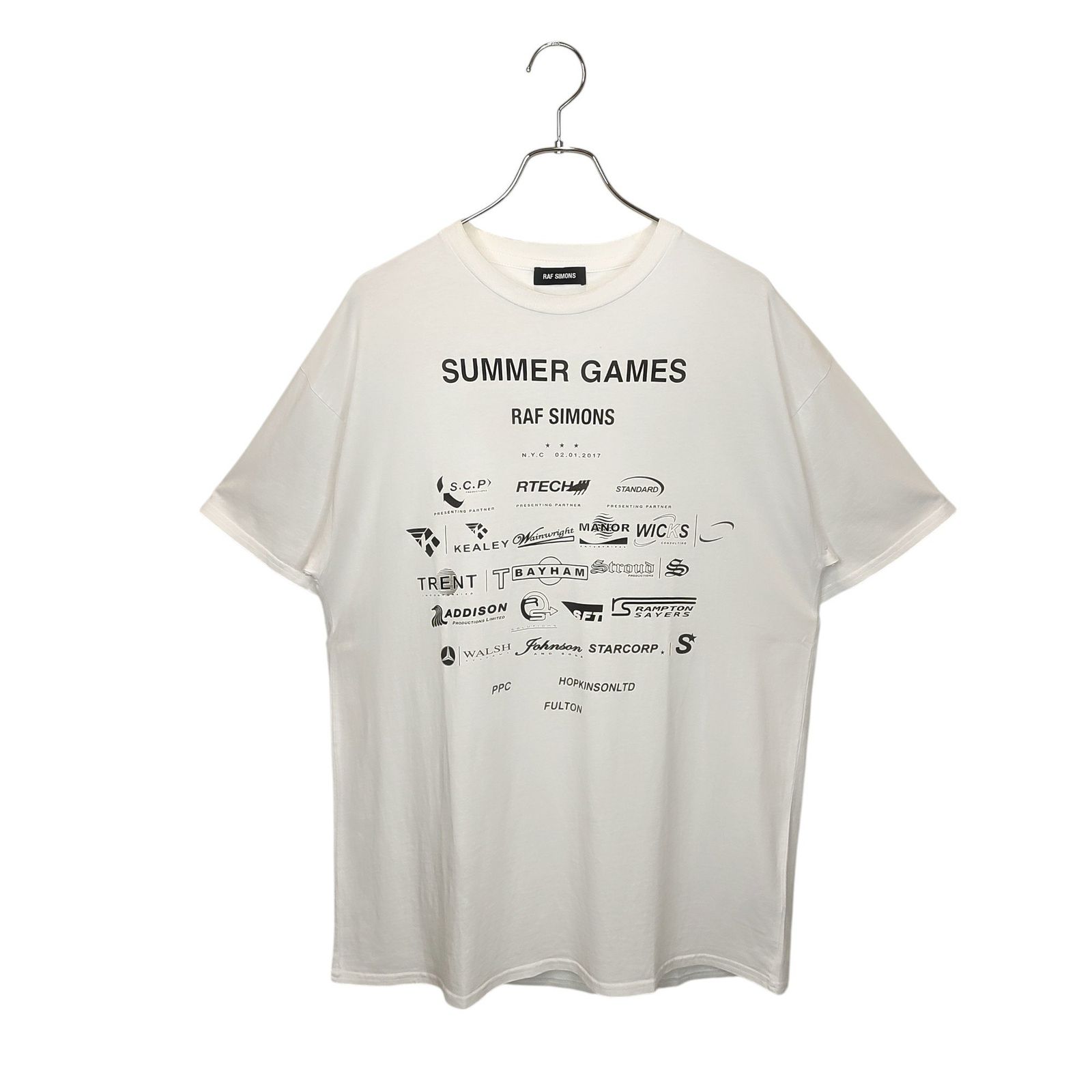 RAF SIMONS ラフシモンズ 17AW SUMMER GAMES 半袖 Tシャツ 172-121 19000-01099 L ホワイト