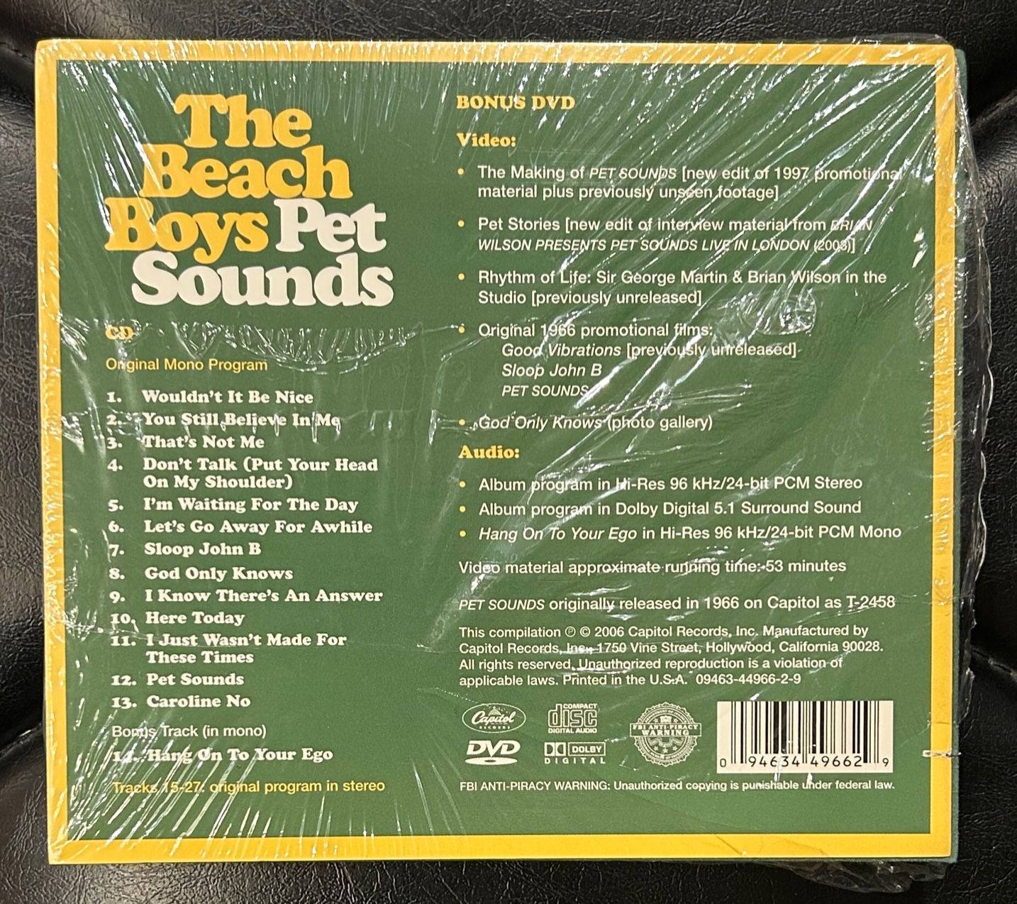 【輸入盤CD+DVD】The Beach Boys 「Pet Sounds u003c40th Anniversaryu003e」 ビーチ・ボーイズ  ブライアン・ウィルソン