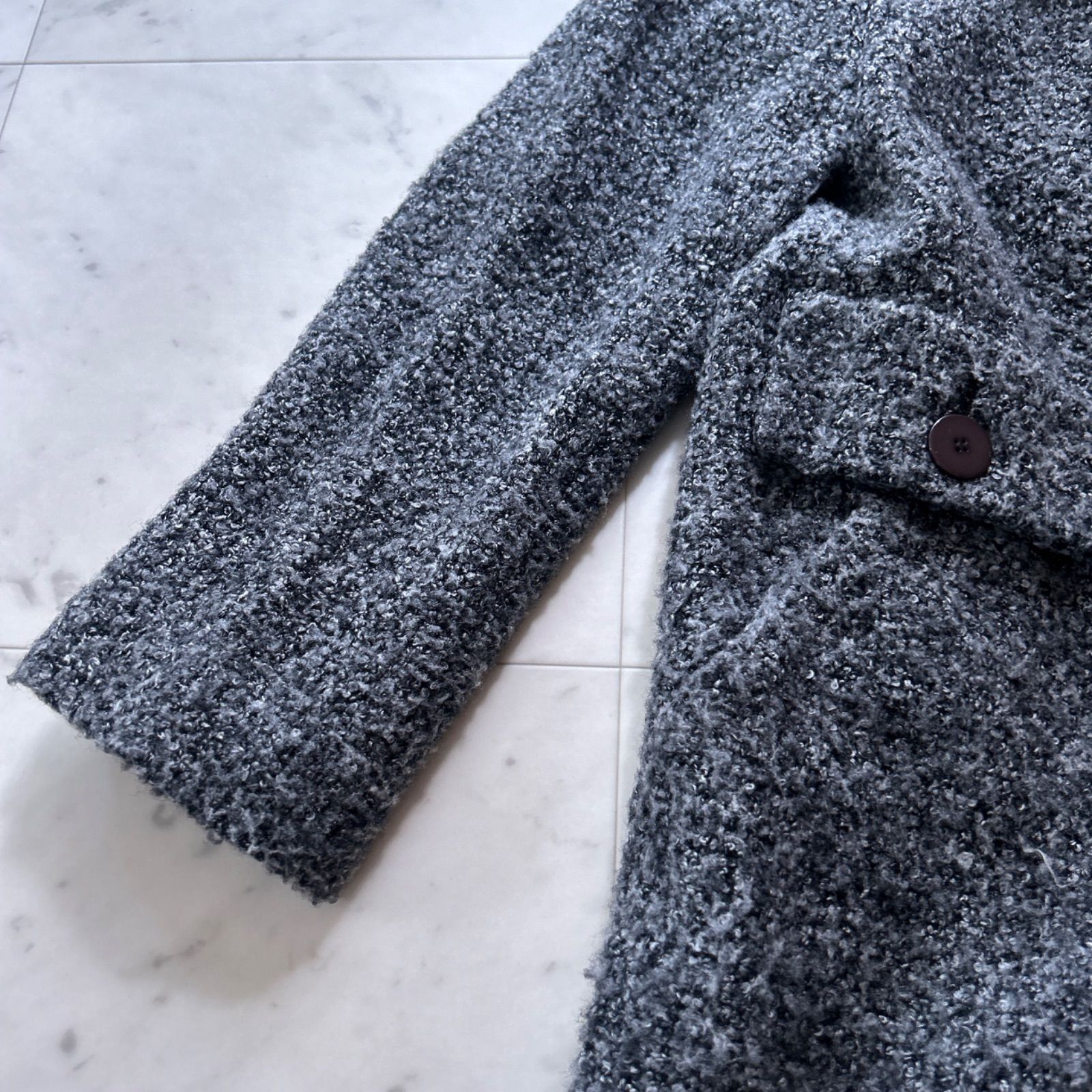 美品！＊HANAE MORI ・チェスターコート ＊ サイズ38 HANAE MORI ハナエモリ ツイード チェスターコート ウール