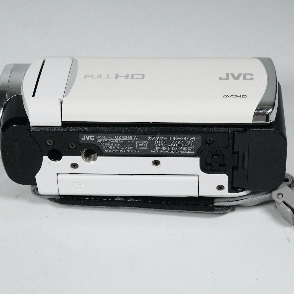 【動作確認ＯＫ】JVC Everio GZ-E265-W JVC Victor Everio GZ-E265-W ホワイト 動作OK 返金保証 /2045