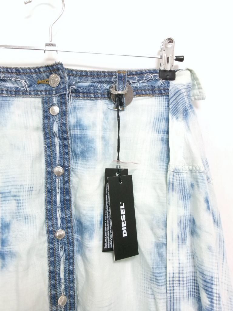 美品☆希少デザイン☆DIESEL ディーゼル　スカート　変形　総柄　膝下隠れます DIESEL（ディーゼル）の「レディース スカート デニム ミックス